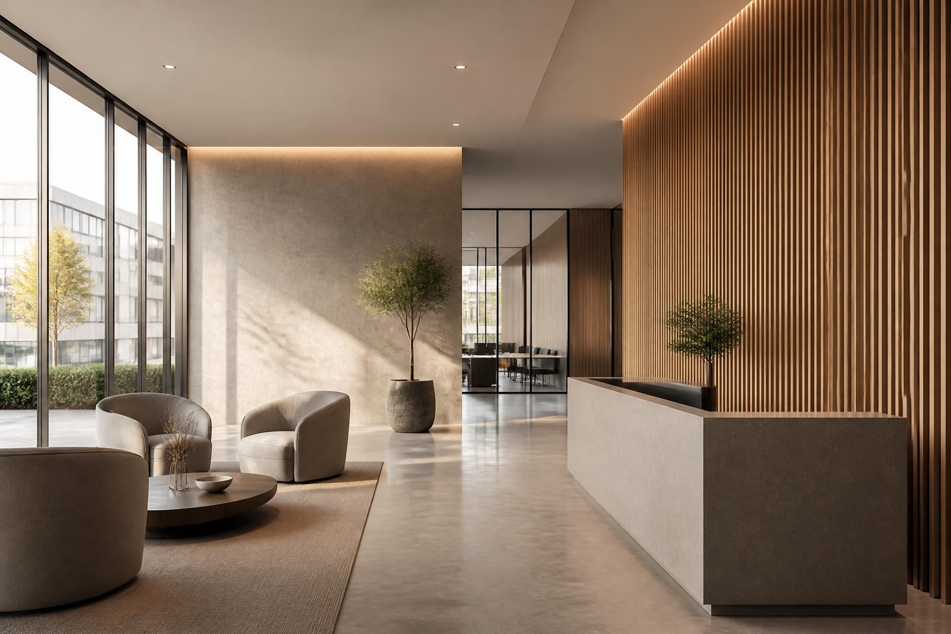 Calm, premium modern office interior maintained by DSJ Facilities